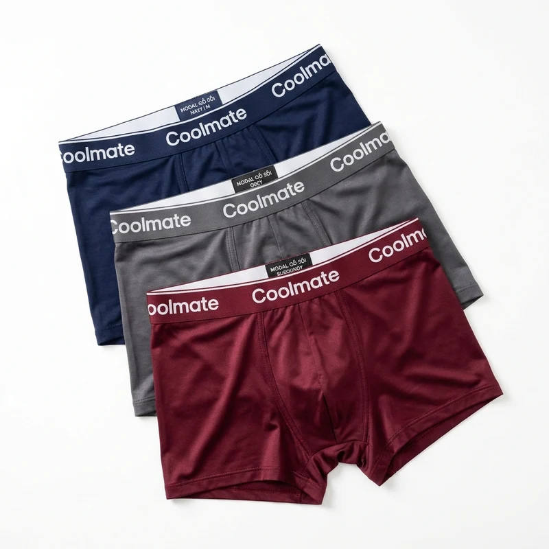 Combo 3 Quần Lót Nam Trunk Modal (Gỗ Sồi) Tự Nhiên Mềm Mượt