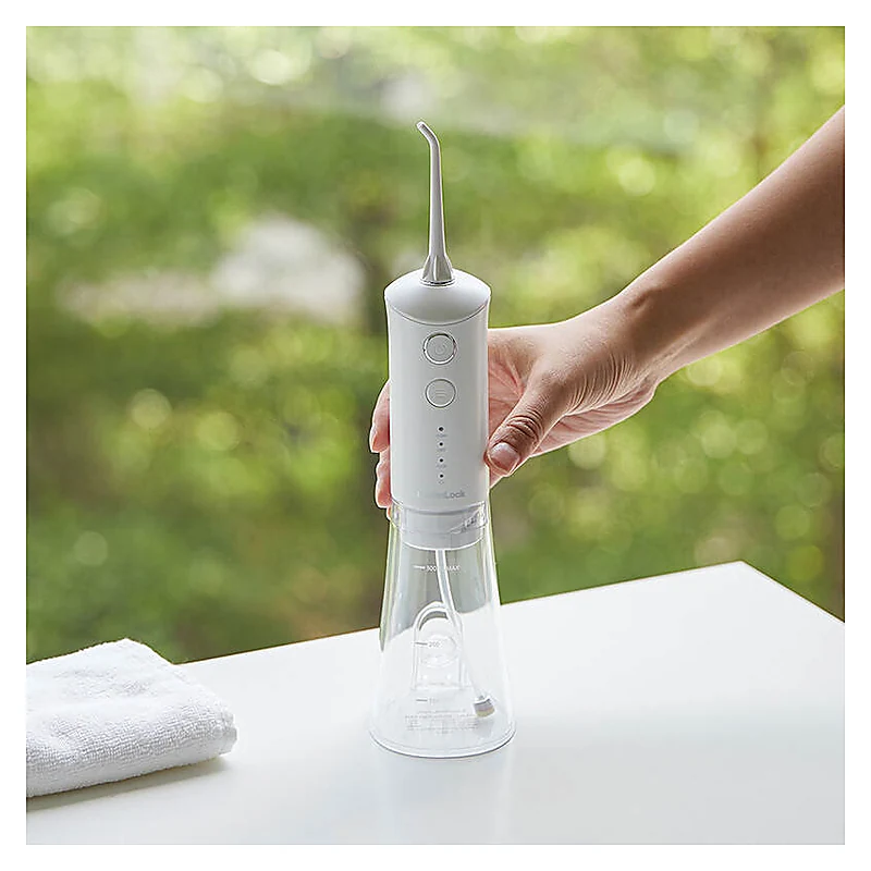 Máy tăm nước LocknLock Oral irrigator 300ml 3 chế độ, sạc dùng 20 ngày ENR164WHT
