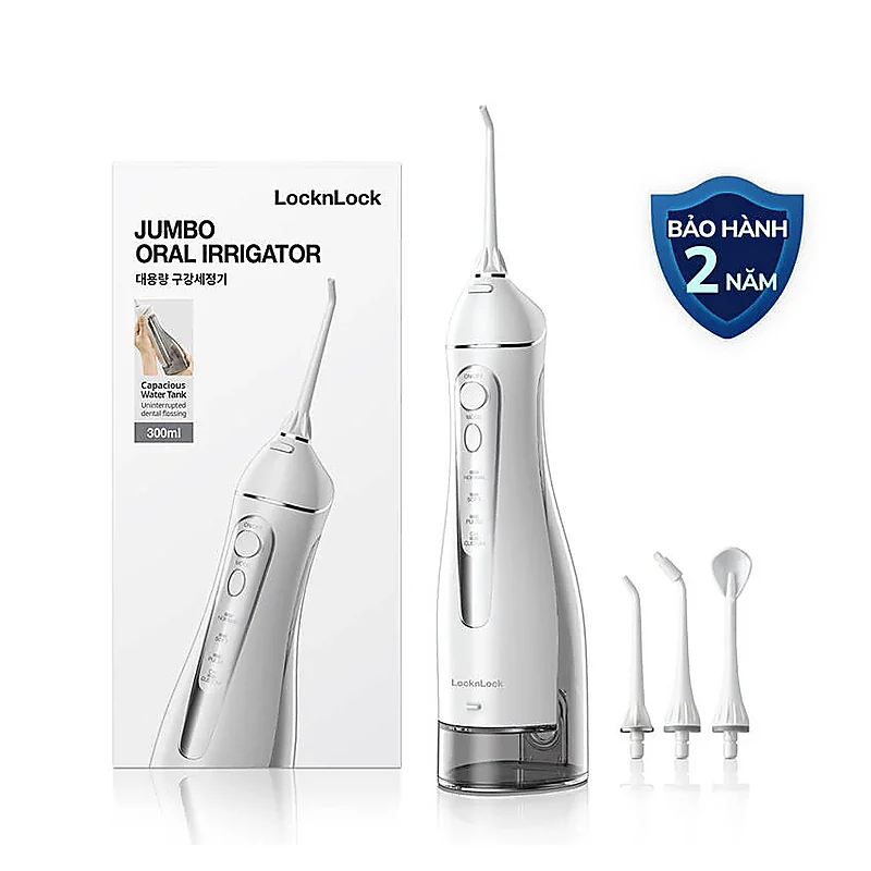 Máy Tăm Nước LocknLock Jumbo Oral Irrigator 300ml - Màu Xám - ENR166GRY