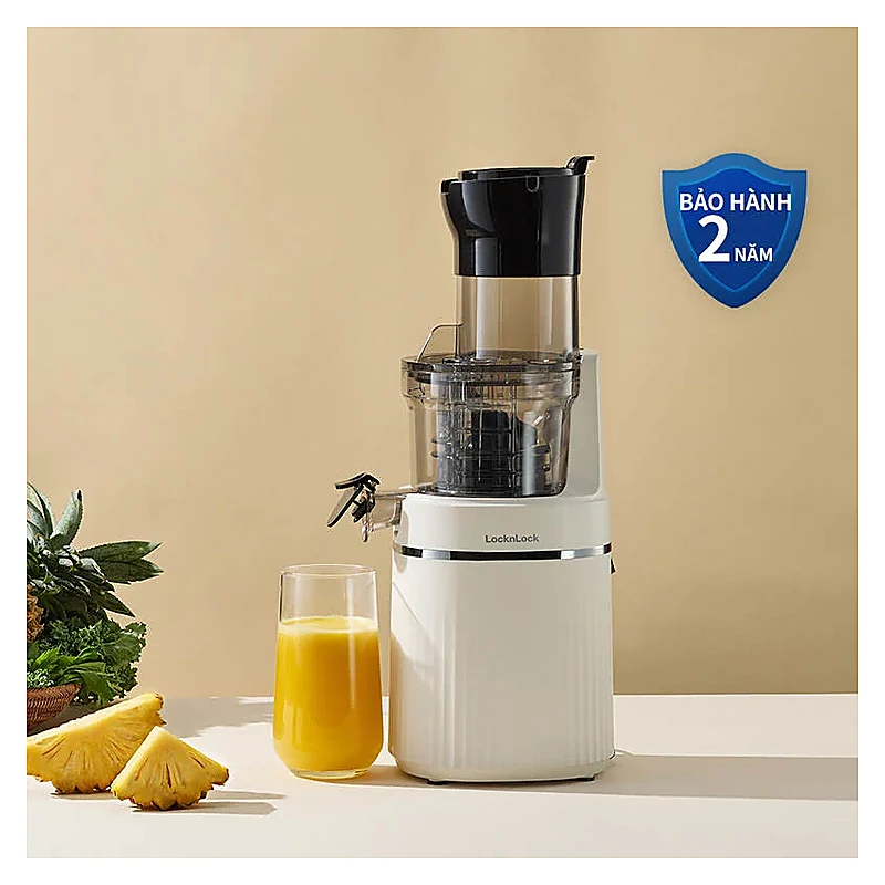 Máy ép chậm Locknlock Bianco Slow juicer 0.8L, 200W, 220-240V, 50Hz - Màu trắng ngà - EJJ421IVY