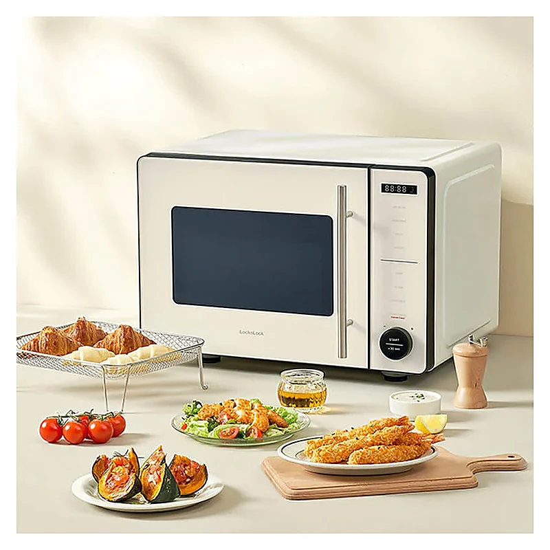Lò Chiên Không Dầu kết hợp Vi Sóng LocknLock Rangefryer EJF294IVY 22L